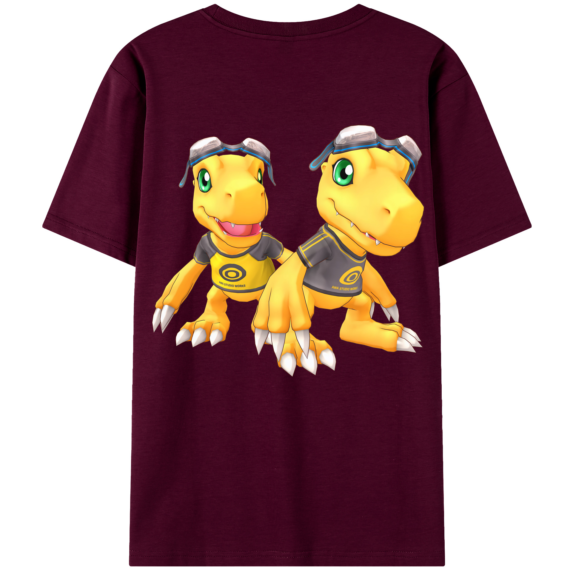 （画像用） Digimon デジタルモンスター/デジモン レディース半袖Tシャツ(バックプリント)